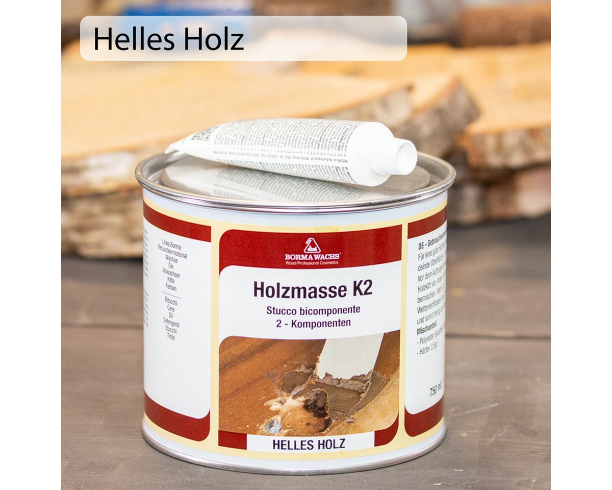 Antikas Fertigspachtel Holzmasse K2 Holzkitt - Helles Holz - 750ml von Antikas