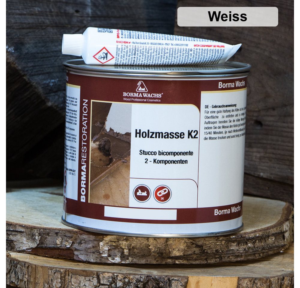 Antikas Fertigspachtel Holzmasse K2 Holzkitt - Weiß - 750ml von Antikas