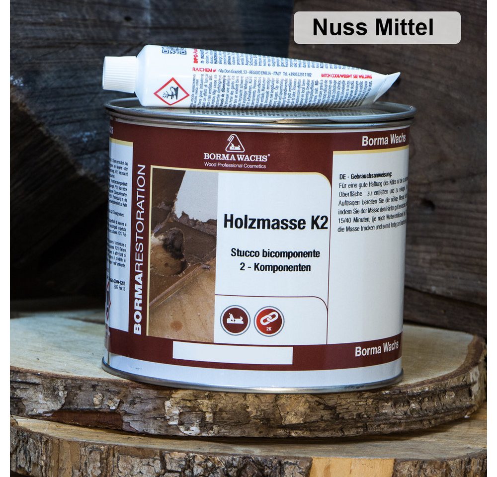 Antikas Fertigspachtel Holzmasse K2 - Nussbaum Mittel - Holzkitt Restaurationsbedarf von Antikas