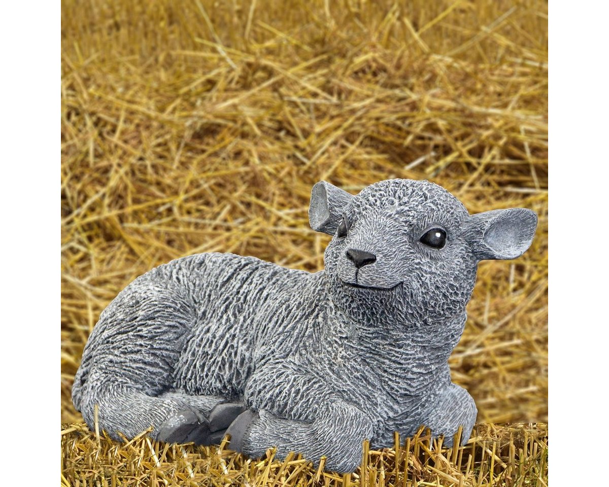 Antikas Gartenfigur Fröhliche Lammskulptur, Grau, Tierfigur, Garten Antikas Gartenfigur Fröhliche Lammskulptur, Grau, Tierfigur, Garten von Antikas