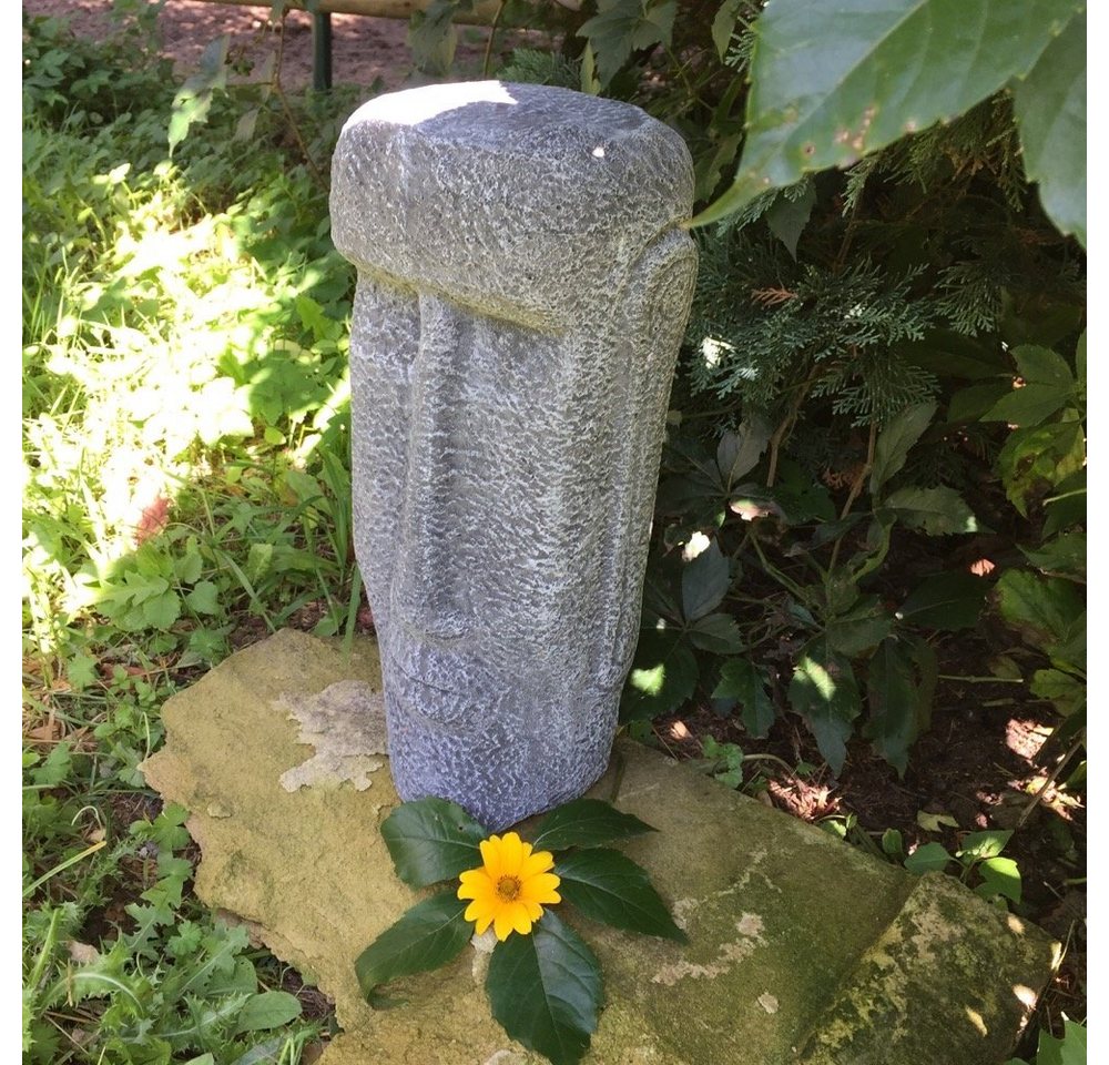 Antikas Gartenfigur Gartendekoration Steinfiguren Köpfe Osterinseln Kopf Stele - Figuren von Antikas