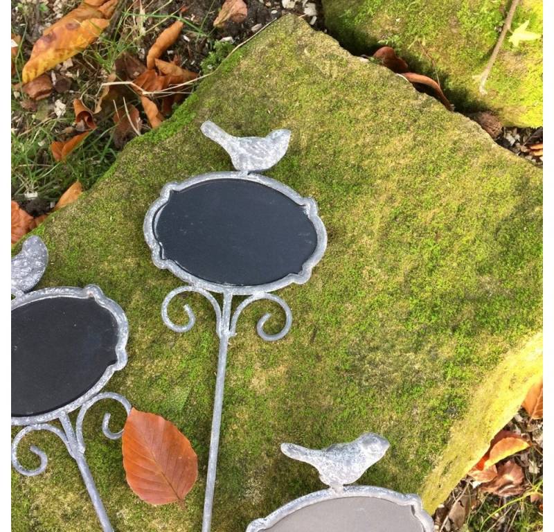 Antikas Gartenfigur Kreidetafel für Blumentopf Beschriftung Kräutertöpfe Kräuterbeet von Antikas