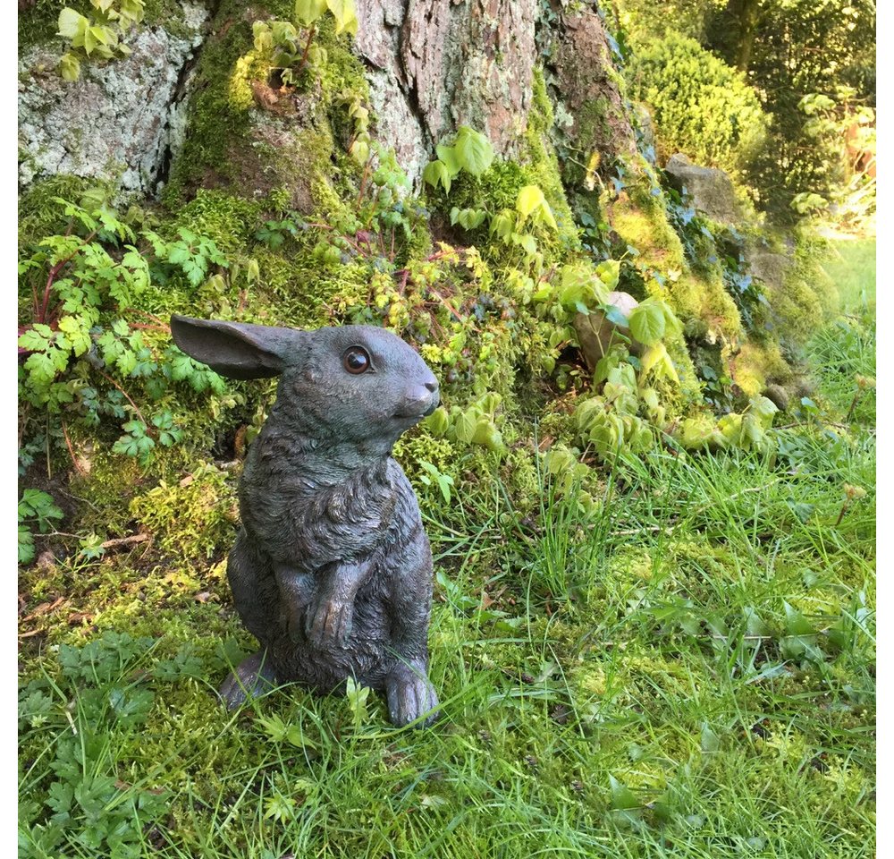 Antikas Gartenfigur Oster Dekoration Hasen Figuren Tiere Bauernhof Skulpturen Häschen von Antikas