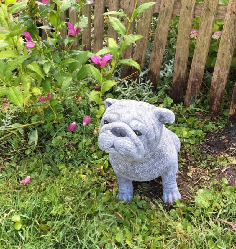 Antikas Gartenfigur Tiere Dekoration mit Tierfiguren - Hunde Figuren Welpen - Französische von Antikas