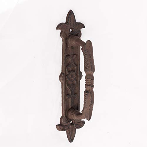 Antikas | Griff für Stalltüren und Tore | Verzierter und Filigraner Eisengriff | 23,5 x 6,4 cm von Antikas