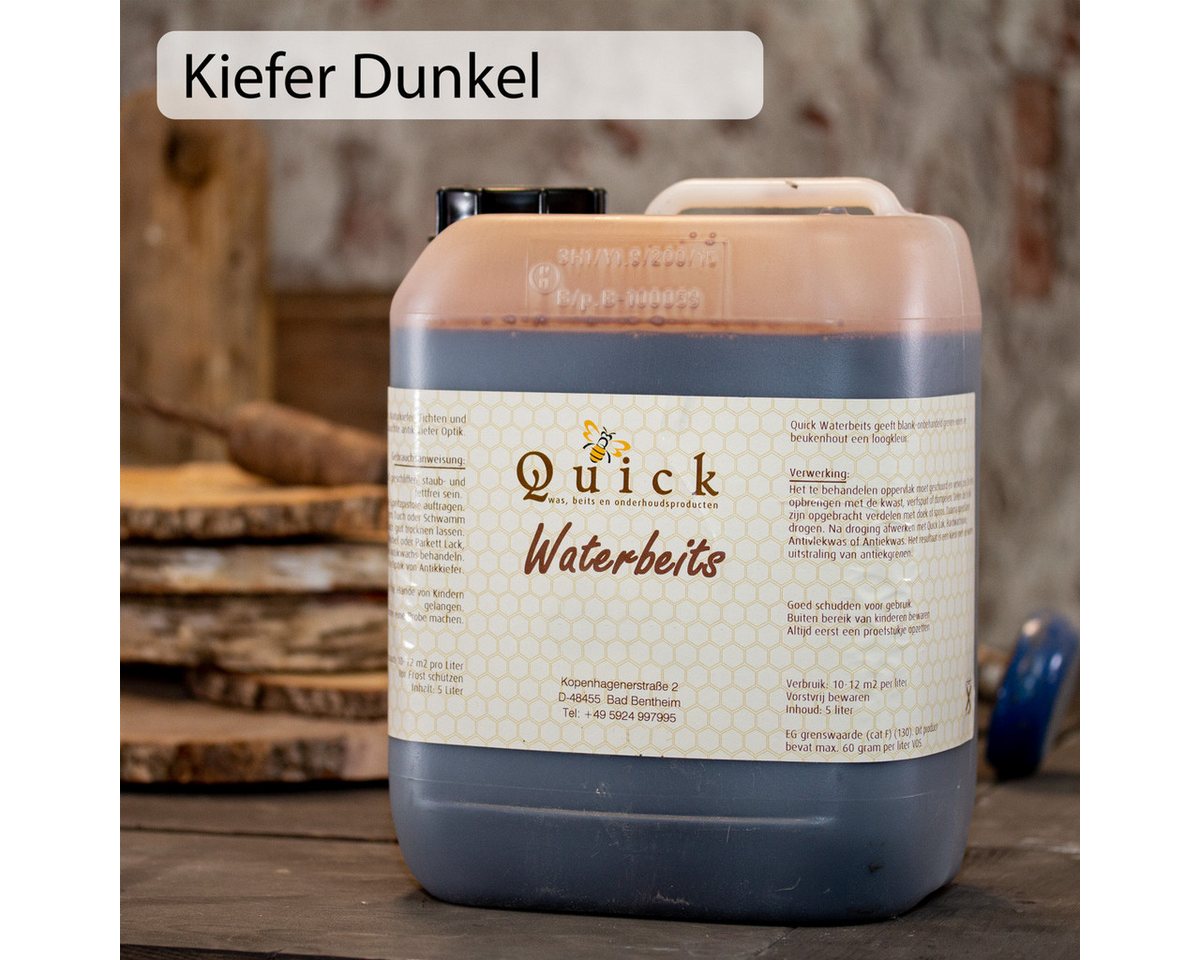 Antikas Holzbeize Wasserbeize Restaurationsbedarf antikes Holz - Kiefer Dunkel - 5L von Antikas