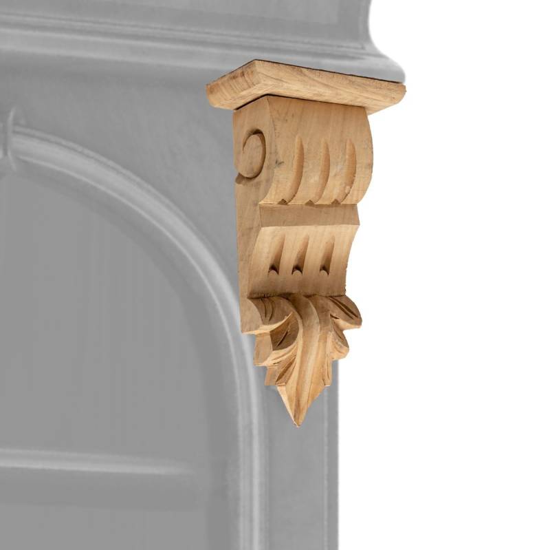 Antikas Möbelbeschlag Ornament,Schrankdeko, Dekoration, Holz, beige, H26,0xB13,5cm von Antikas