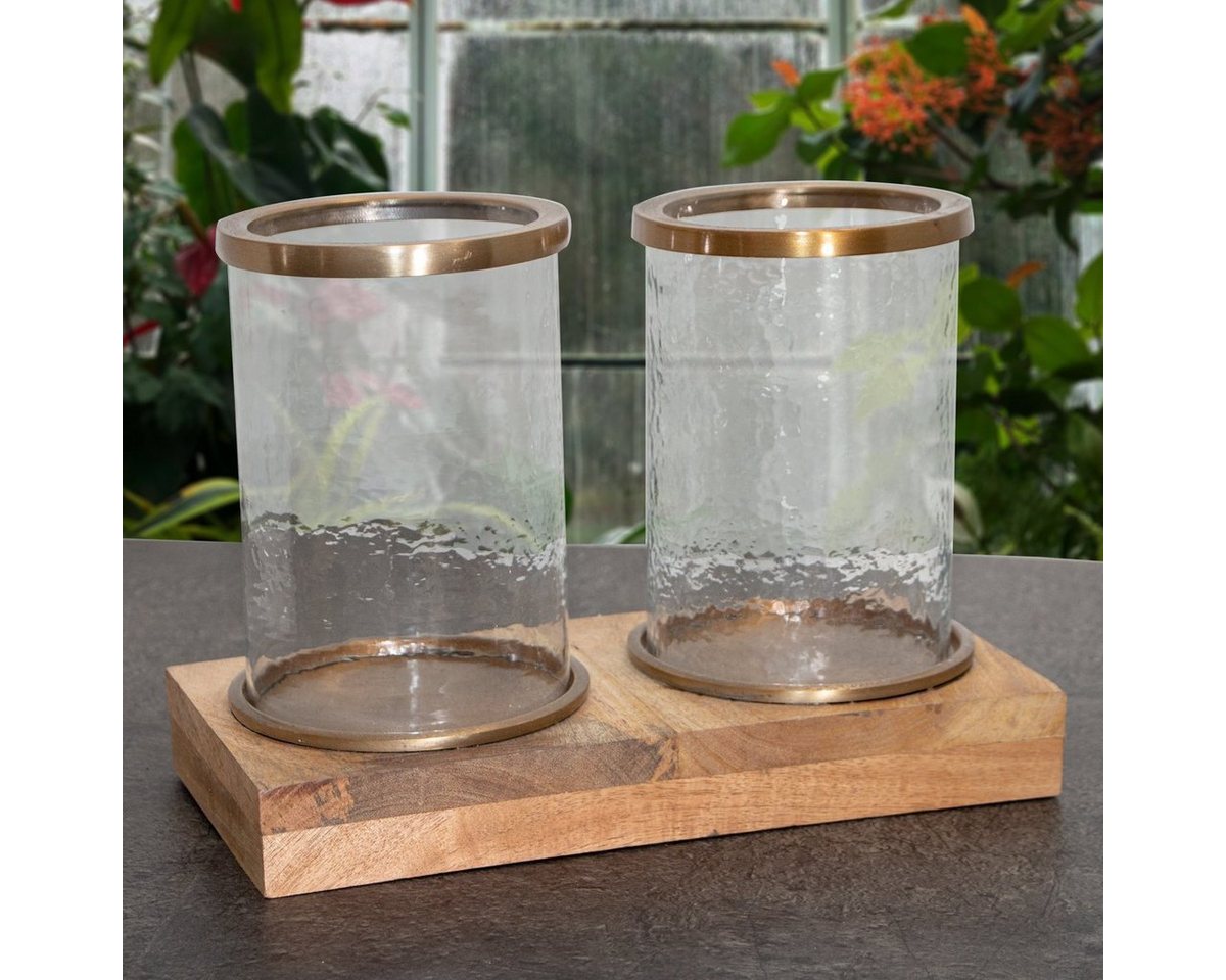 Antikas Wanddekoobjekt 2 x Kerzenleuchter, Windlicht, Glas, Alu, Kupfer Antikas Wanddekoobjekt 2 x Kerzenleuchter, Windlicht, Glas, Alu, Kupfer von Antikas