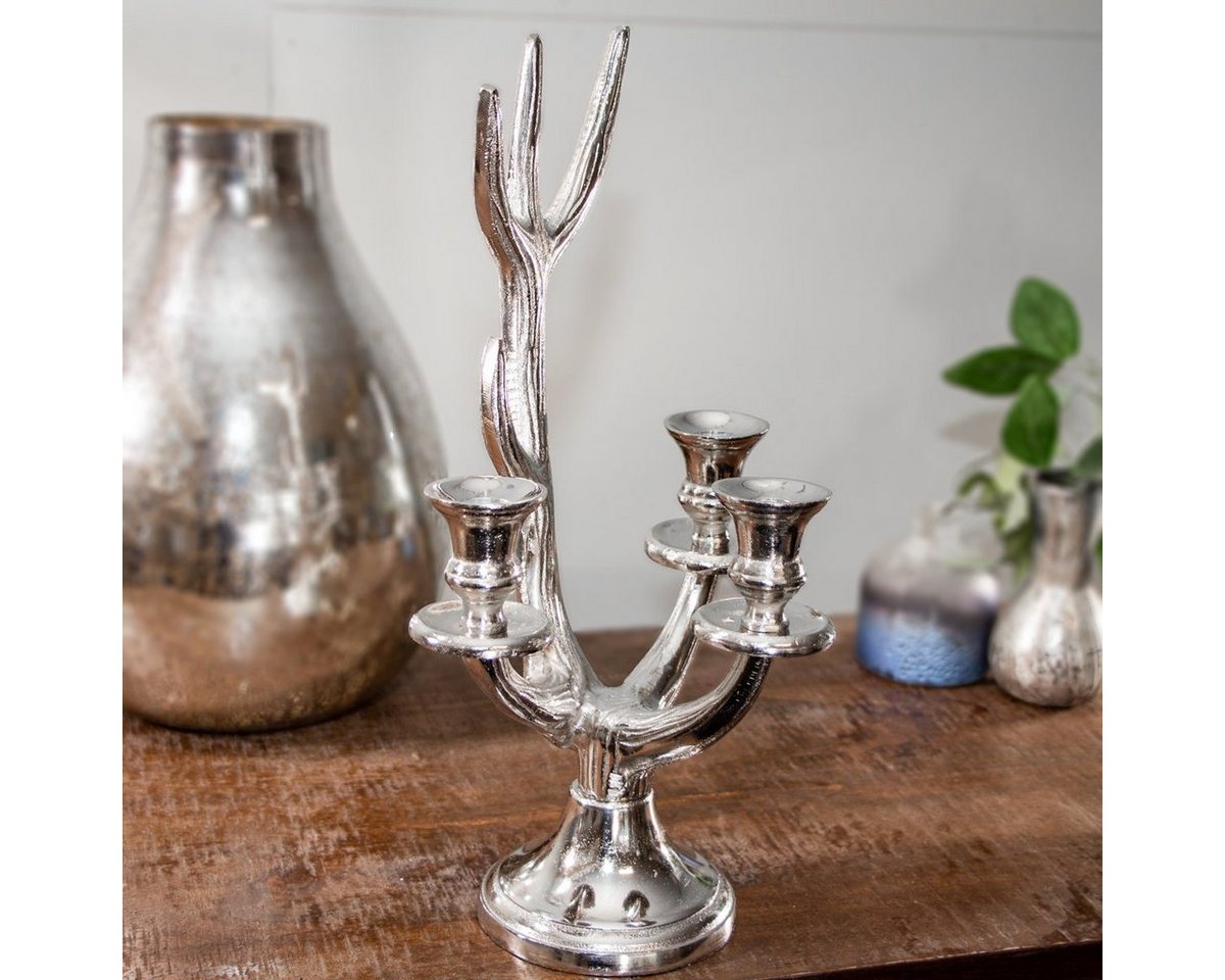 Antikas Wanddekoobjekt Kerzenhalter, 3er, Geweih, Dekoration, Chabby Chic, Aluminium, Silber Antikas Wanddekoobjekt Kerzenhalter, 3er, Geweih, Dekoration, Chabby Chic, Aluminium, Silber von Antikas