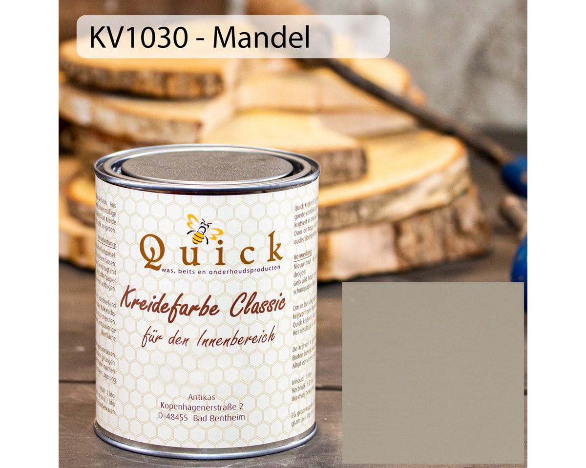 Antikas Kreidefarbe Kreidefarbe Shabby Chic Nostalgie Landhaus Vintage - Mandel - 1L von Antikas