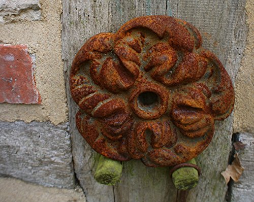 Antikas - Maueranker Dekoration am Fachwerk+Gartenmauer Ornament "Rosenblüte" Pfettenanker von Antikas