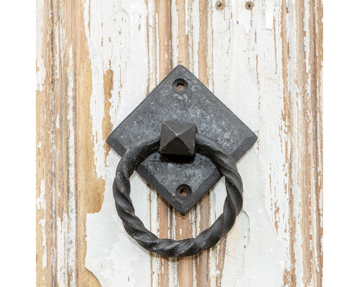 Antikas Möbelbeschlag Schubladengriff, Ring, Klein, Eisen schwarz, H9,5xB7,1cm von Antikas