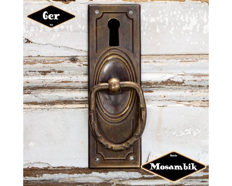 Antikas Möbelbeschlag Schubladengriff,Serie "Mosambik",6er Pack, Eisen in Messing pat. von Antikas