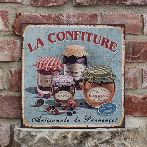 Antikas - Nostalgisch Dekoratives Blechschild, französisches Konfitüre als Wandbild von Antikas