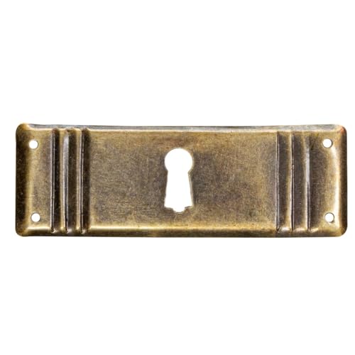 Antikas - Schlüsselplatte,Serie "Washington",6er Pack | Eisen in Messing pat.| H3,3xB9,8cm von Antikas