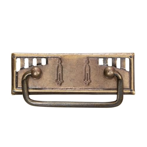 Antikas - Schubladengriff,Serie "Rostock",6er Pack | Eisen in Messing pat. | H4,6xB9,8cm Antikas - Schubladengriff,Serie "Rostock",6er Pack | Eisen in Messing pat. | H4,6xB9,8cm von Antikas