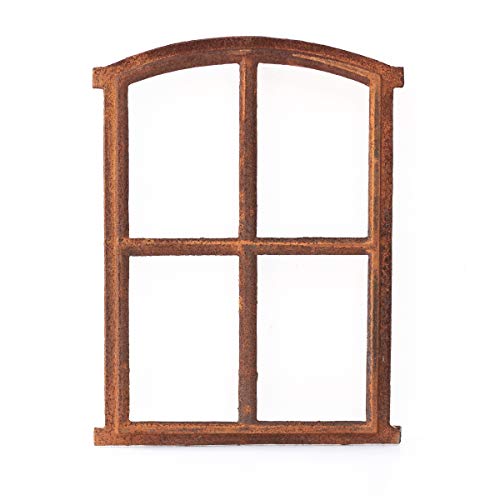 Antikas | Sprossen-Fenster "Oskar" | Eisenfenster | ca. 50 x 34 cm | Für Gartenhaus Oder Stall von Antikas