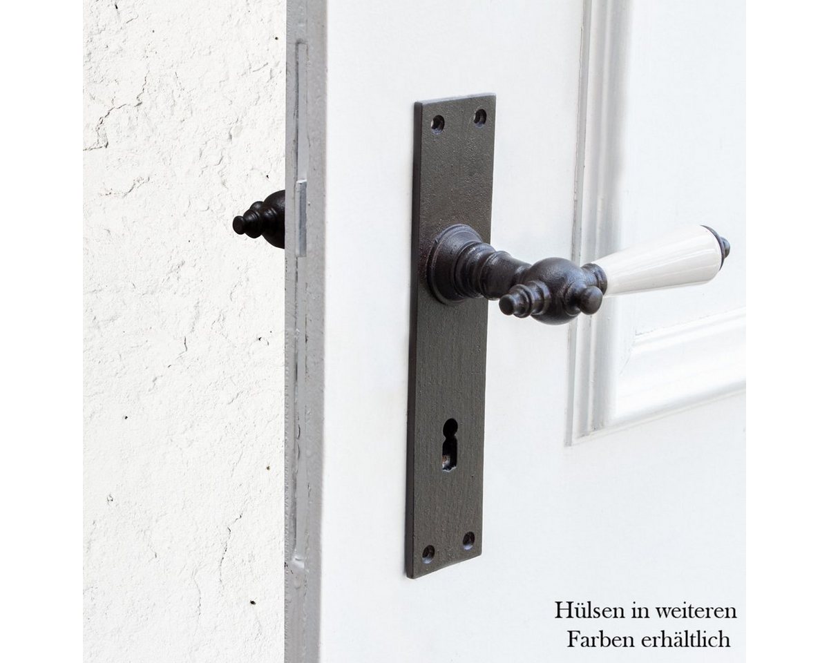 Antikas Türbeschlag Drückergarnitur für Zimmertüren, Porzellangriff, BB72, Eisen braun von Antikas