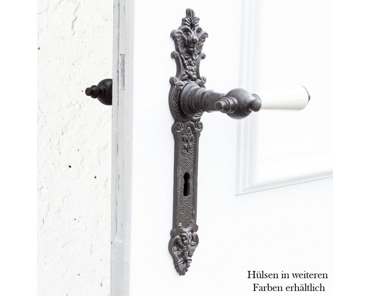 Antikas Türbeschlag Drückergarnitur für Zimmertüren, Porzellangriff, BB72, Eisen braun von Antikas