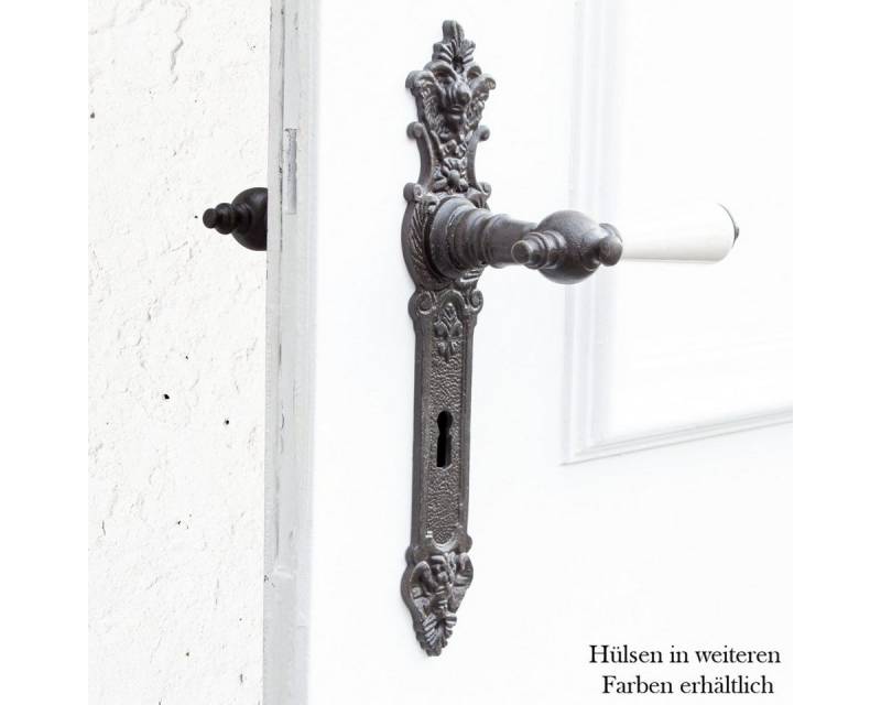 Antikas Türbeschlag Drückergarnitur für Zimmertüren, Porzellangriff, BB72, Eisen braun von Antikas