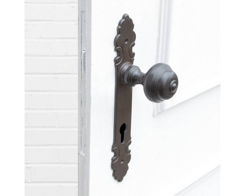 Antikas Türbeschlag Türbeschlag mit Knauf für Haustüren, Knauf - feststehend, PZ92 von Antikas