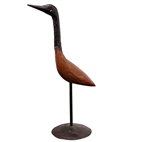 Antikas - Vogelfigur, S, Gartenfigur, Metallfigur, Kranich, Tierfiguren, 31 cm x 22 cm von Antikas