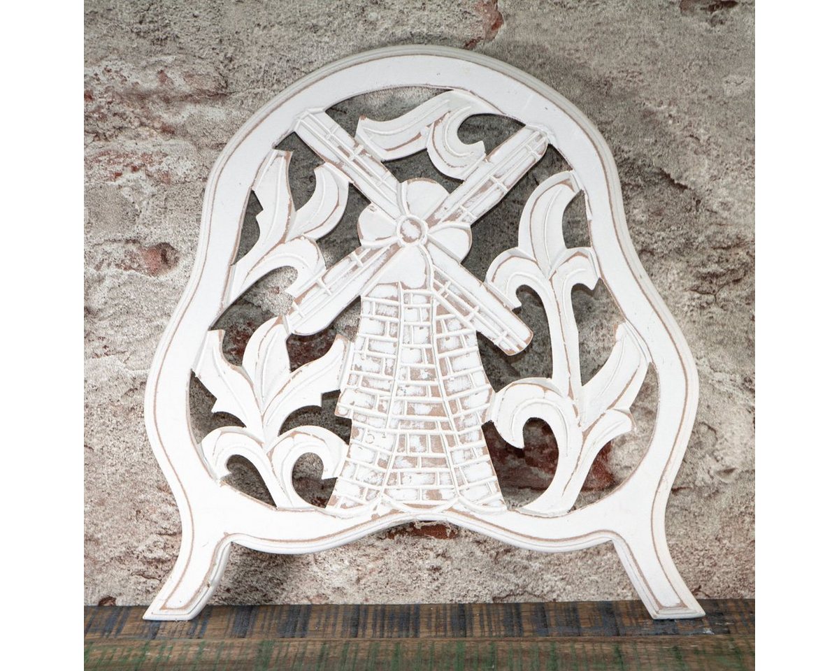 Antikas Wanddekoobjekt Holzornament, Windmühle, Klein, Chabby Chic, Holz, weiß, H 31,0 x B Antikas Wanddekoobjekt Holzornament, Windmühle, Klein, Chabby Chic, Holz, weiß, H 31,0 x B von Antikas