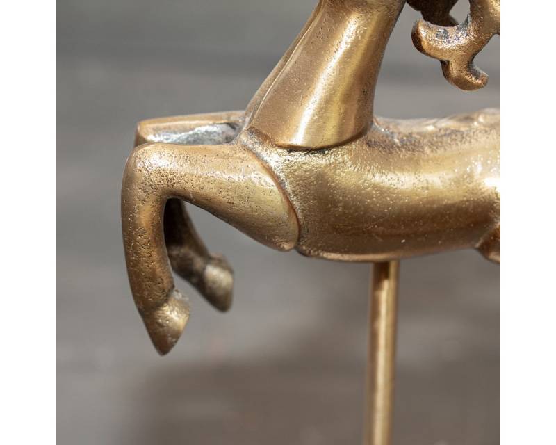 Antikas Wanddekoobjekt Rentier Figur, Gold, Gartenfigur, Aluminiumfigur, Tiere, Tierfiguren von Antikas