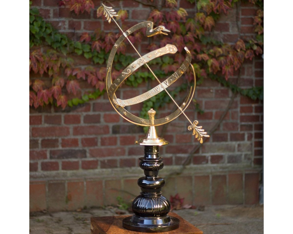 Antikas Wanduhr Astrologische Sonnenuhr, Parkdeko, Landhaus Gartenuhr aus Messing Antikas Wanduhr Astrologische Sonnenuhr, Parkdeko, Landhaus Gartenuhr aus Messing von Antikas