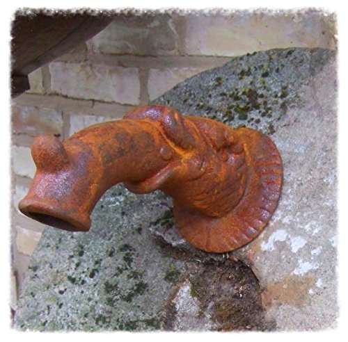 Antikas - Wasserspeier, Brunnenauslauf, Fabelfisch f. Wandbrunnen, Auslauf von Antikas