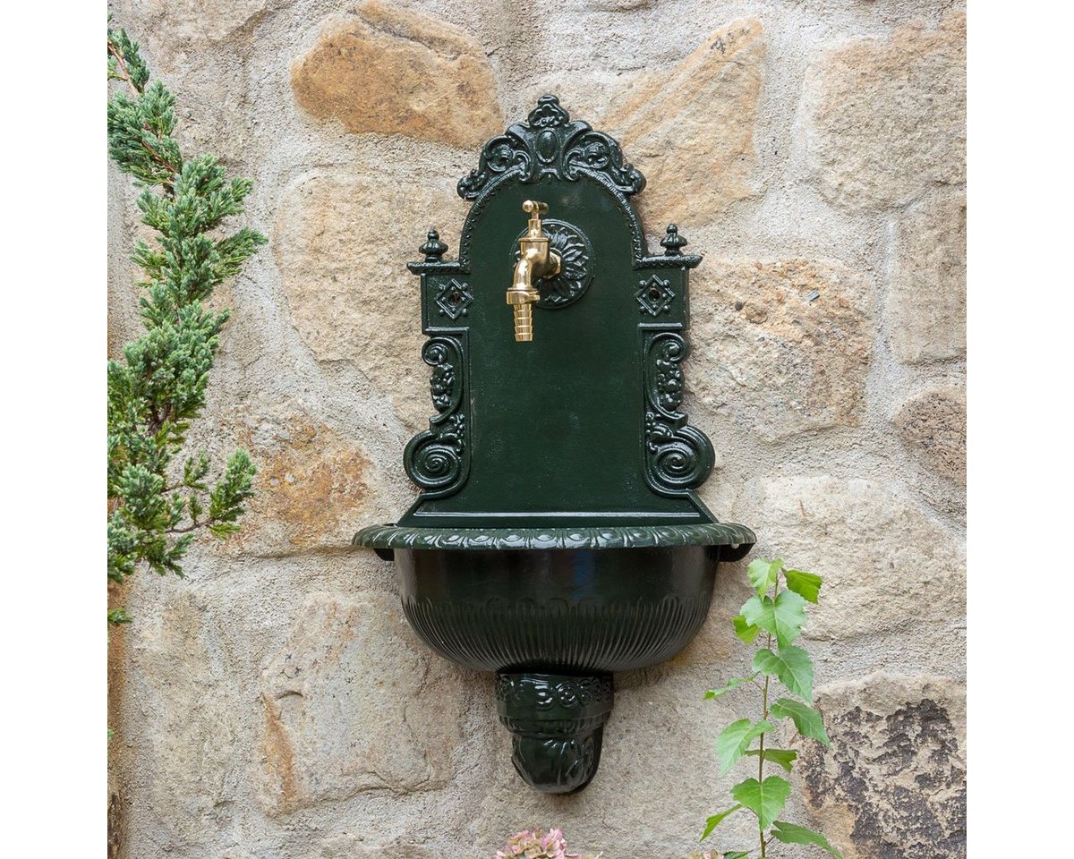 Antikas Wasserspeier Gartenbrunnen Waschbecken mit Gartenschlauchanschluss Wandbrunnen von Antikas