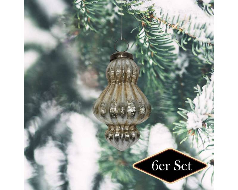 Antikas Weihnachtsfigur Weihnachtskugel Glocke Glas, antik-messing, patiniert - handgemacht von Antikas