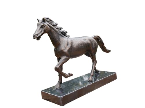 Antike Fundgrube Bronze Skulptur Figur Pferd auf edlem Marmorsockel (2019) von Antike Fundgrube