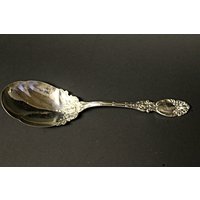 Antik Wallace Luzern Großer Massiver Sterling Silber Beere/Casserole Löffel Ca 1896 9 1/8 In von Antike