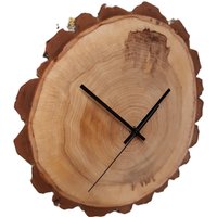 Wanduhr Kaminuhr Holzuhr Groß Aus Massivholz Pappel Handarbeit von AntikeSchoeneMoebel