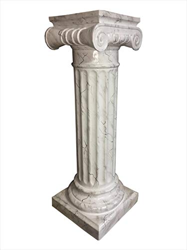 Antikes Wohndesign Griechische Blumensäule Blumenständer Marmorsäule Säule Standsäule Marmor Weiß von Antikes Wohndesign
