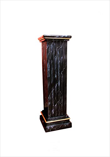Antikes Wohndesign Griechische Blumensäule Blumenständer Podest Marmor Schwarz GoldHöhe: 84 von Antikes Wohndesign