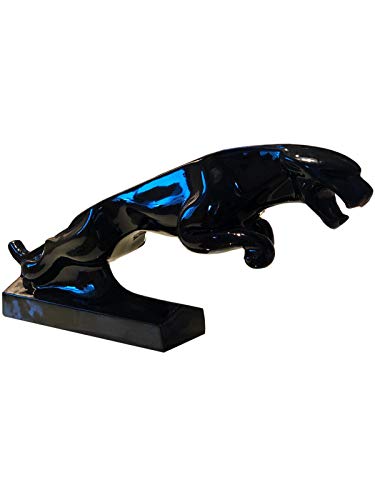 Antikes Wohndesign Jaguar Deko Tischfigur Katze Werbefigur Raubkatze Schwarz Tierfigur Dekofigur von Antikes Wohndesign