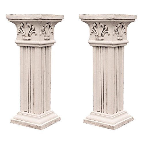 Antikes Wohndesign Spar-Set 2 x Steinsäule Sockelsäule Blumensäule Blumenständer Gartensäule Figurensockel 140KG Höhe: 82cm von Antikes Wohndesign