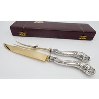 2 Tlg. Antik Besteck Jugendstil Um 1900 Silber 800 Vergoldet Original Etui 2 Tlg. Antik Besteck Jugendstil Um 1900 Silber 800 Vergoldet Original Etui von AntikhandelStuttgart