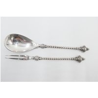 2 Tlg. Antik Besteck Um 1900 B.cronenberg Frauenkopf Koch & Bergfeld 800 Silber 2 Tlg. Antik Besteck Um 1900 B.cronenberg Frauenkopf Koch & Bergfeld 800 Silber von AntikhandelStuttgart