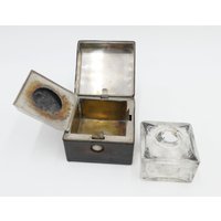 30Er 40Er Jahre Reise Tintenfass Glas Schreibtischgarnitur 30Er 40Er Jahre Reise Tintenfass Glas Schreibtischgarnitur von AntikhandelStuttgart