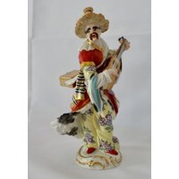 Meissen Figur 1. Wahl Malabar Mit Mandoline 18, 5 cm F.e. Meyer 1569 67035 von AntikhandelStuttgart
