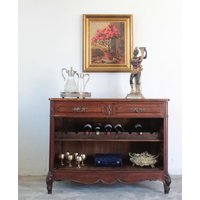 Antikes Küchenregal-Antiker Küchenschrank Weinregal-Landhausanrichte-Antike Anrichte Umbau Upcycling Weinschrank Bar Hausbar 19. Jh von AntikundStil