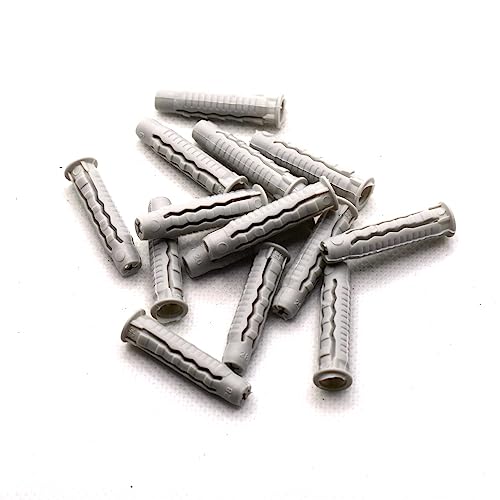 100x Dübel Nylon Spreizdübel weiß Flossendübel mit Kragen (6 x 30 mm) von Antip-Tools