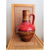 xl Kil Bodenvase/Glasierte Vase Mit Henkel Vintage Krug 60Er Jahre Jugoslawien von AntiqueChilli