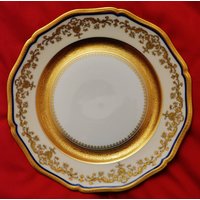 Raynaud Limoges Goldener Porzellanteller von AntiqueModernShop