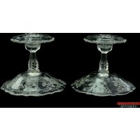 "Paar 4 "Kristall Geätztes Glas Cambridge Chantilly 3900/67 Kerzenhalter ." von AntiqueShack