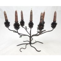 Rustikale Metall Sieben Bewaffneten Kandelaber Tannenzapfen Motiv Vogel Auf Kiefer Baum Ast Original Unbenutzt Kerzen Ref 20998 Rustikale Metall Sieben Bewaffneten Kandelaber Tannenzapfen Motiv Vogel Auf Kiefer Baum Ast Original Unbenutzt Kerzen Ref 20998 von AntiqueShack
