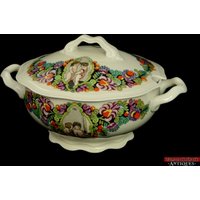 Vtg Pirkenhammer Karlsbader Terrine Buntes Blumen Kinder Motiv Selten Vtg Pirkenhammer Karlsbader Terrine Buntes Blumen Kinder Motiv Selten von AntiqueShack